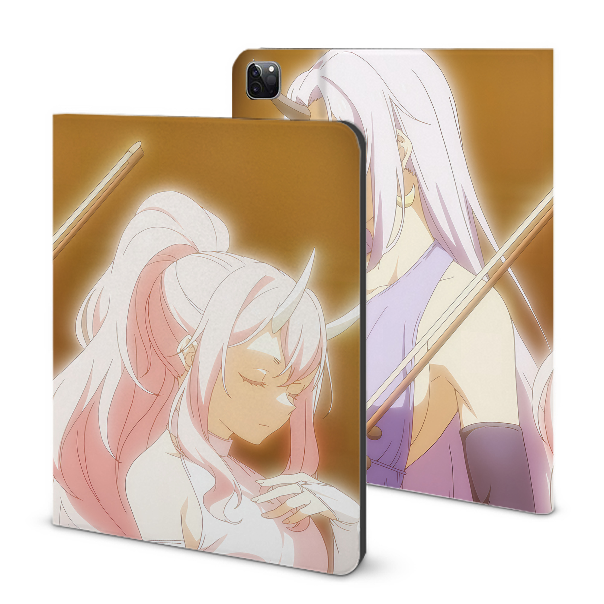 （画像用） 転スラ Regarding Reincarnated to Slime IPad ケース ブック型 PUレザー TPU 耐衝撃 軽量 薄型 ペン収納なし 全面保護 IPad 各モデル対応